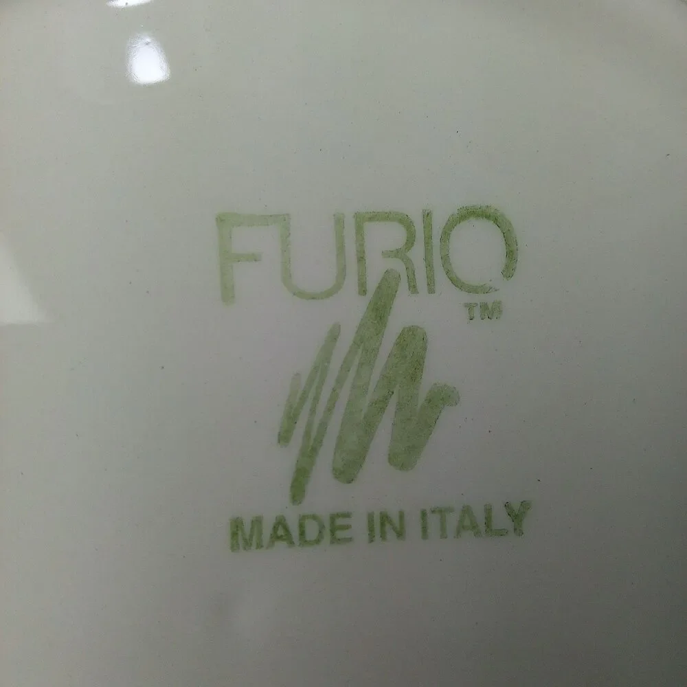 FURIO CHRISTMAS TREE DINNER PLATES MADE IN ITALY SET OF 4